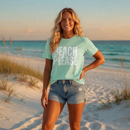 Shell Hash Republic Comfort Colors T-Shirt with Beach Please graphic